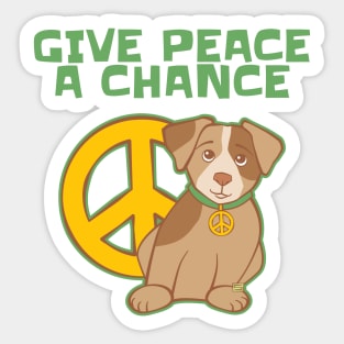 Give Peace a Chance Dog Sticker